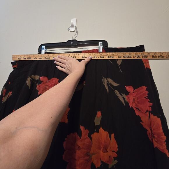 Vtg 90s Y2K Dark Floral Skirt NWT Women Plus 3X Black Red Whimsigoth Grunge Goth - Picture 5 of 15